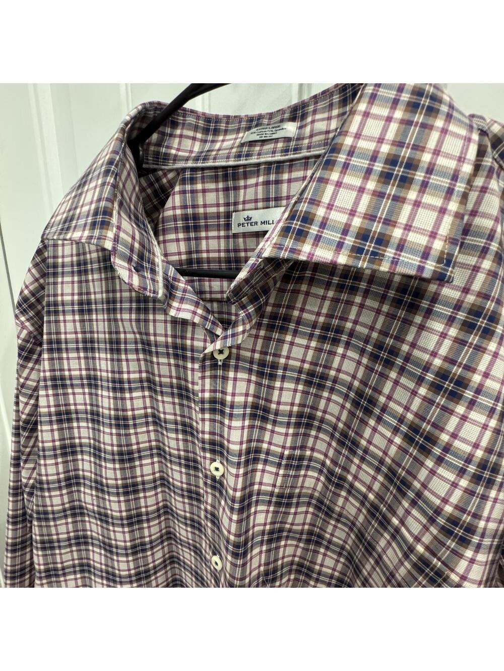 Peter Millar XL Plaid Button-Up Shirt